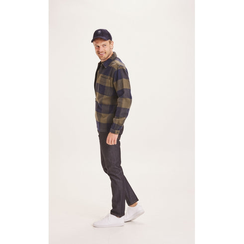 Kiefernkontrolliert schweres Flanell -Overshirt - Hands/Veganer